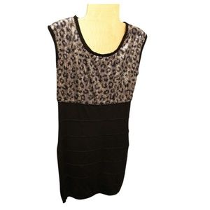 Black & Silver Short Sequined Dress